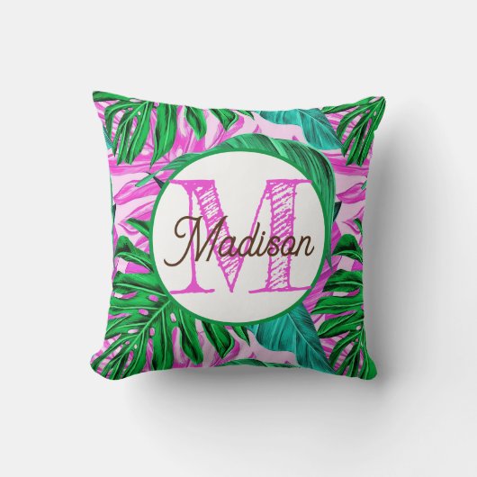 モノグラムのパーソナライズされた熱枕 クッション (正面)