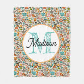 モノグラムのパーソナライズされた虹フリースブランケット フリースブランケット (正面)