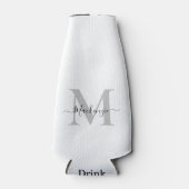 モノグラムのパーソナライズイニシャル名の下 ボトルクーラー (正面)