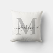 モノグラムのパーソナライズイニシャル名 クッション (正面)