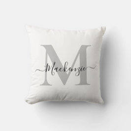 モノグラムのパーソナライズイニシャル名 クッション