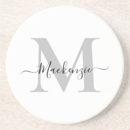 モノグラムのパーソナライズイニシャル名 コースター