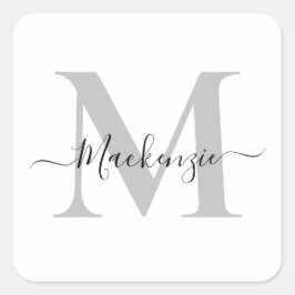 モノグラムのパーソナライズイニシャル名 スクエアシール