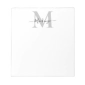 モノグラムのパーソナライズイニシャル名 ノートパッド (正面)