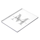 モノグラムのパーソナライズイニシャル名 ノートブック (左側)