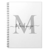 モノグラムのパーソナライズイニシャル名 ノートブック (正面)