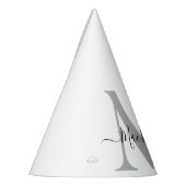 モノグラムのパーソナライズイニシャル名 パーティーハット (左)