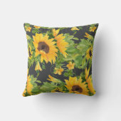 モノグラムのヒマワリ素朴ー クッション (裏面)