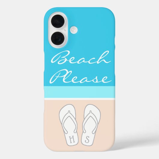 モノグラムのビーチサンダルオン砂モダンビーチ Case-Mate iPhoneケース (裏面)