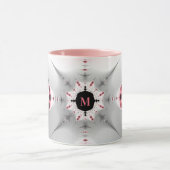 モノグラムのピガーリーンクと銀フラクタル マグカップ (中央)