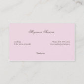 モノグラムのピンクおよび金ゴールドのDamakの名刺 名刺 (裏面)