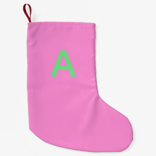 モノグラムのピンクのクリスマスのストッキング スモールクリスマスストッキング