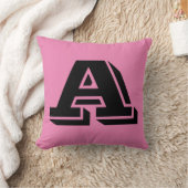 モノグラムのピンクの枕を手紙 クッション (ブランケット)