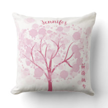 モノグラムのピンクの桜の日本のでユニークな諺