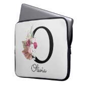 モノグラムのピンクボガーリーホフローラO ラップトップスリーブ (正面左)