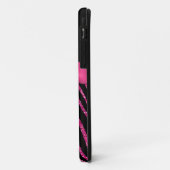 モノグラムのピンク、黒いグリッターのシマウマのiPhone 5の箱 Case-Mate iPhoneケース (裏面/左)