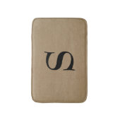 モノグラムのフェイクなリネンバーラップの素朴な上品のイニシャルの突起 バスマット (正面縦)