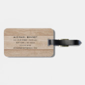 モノグラムのフェイク木目 ラゲッジタグ (裏面横)