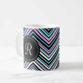 モノグラムのフェミニン山形 コーヒーマグカップ (正面左)