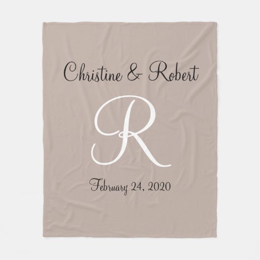 モノグラムのフリースブランケット フリースブランケット (正面)