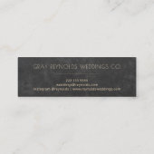 モノグラムのフローラエレガントチョークウェディングプランナー スキニー名刺 (裏面)