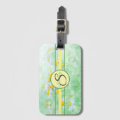 モノグラムのフローラデイジー ラゲッジタグ (正面縦)