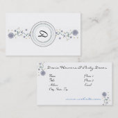 モノグラムのフローラプロファイルの名刺テンプレート 名刺 (正面/裏面)