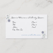 モノグラムのフローラプロファイルの名刺テンプレート 名刺 (裏面)