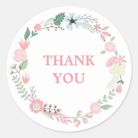 モノグラムのフローラリース ラウンドシール (正面)