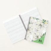 モノグラムのフローラ緑イニシャルプロフェッショナル ノートブック (内部)