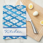 モノグラムのプレイド キッチンタオル (四つ折り)