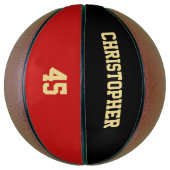 モノグラムのプレーヤークラブチーム名番号カスタム バスケットボール (縦)