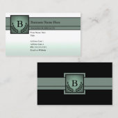 モノグラムのプロフェッショナル(オリーブグリーン) 名刺 (正面/裏面)