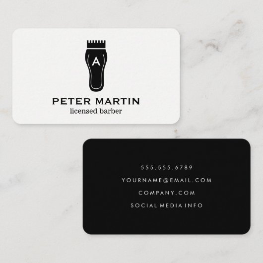 モノグラムのヘアクリッパー 名刺 (正面/裏面)