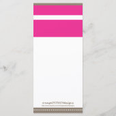 モノグラムのベビーのラッセル音のシャワーメニュー メニュー (裏面)