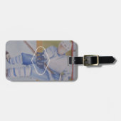 モノグラムのホッケー選手 ラゲッジタグ (正面横)