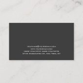 モノグラムのホワイトグレイパーソナルトレーナーモダン 名刺 (裏面)