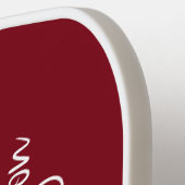 モノグラムのマルーンピックボールパドル ピックルボールラケット (左詳細)