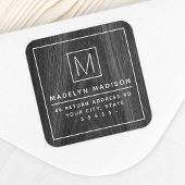 モノグラムのミニマリスト暗木粒子差出人住所 スクエアシール