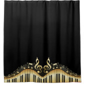 モノグラムのミュージカル シャワーカーテン (正面)