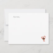 モノグラムのメリークリスマス最高のウィズリボン緑 ノートカード (裏面)