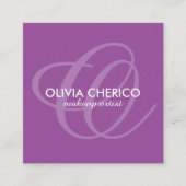 モノグラムのメーキャップアーティストの名刺 スクエア名刺 (正面)