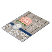 モノグラムのメーソンジャー珊瑚海軍アジサイの来客名簿 ノートブック (左側)