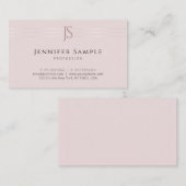 モノグラムのモダンでエレガントでシンプルで明白なプロフェッショナル 名刺 (正面/裏面)