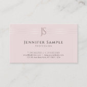 モノグラムのモダンでエレガントでシンプルで明白なプロフェッショナル 名刺 (正面)