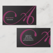 モノグラムのモダンな名刺 名刺 (正面/裏面)