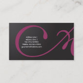 モノグラムのモダンな名刺 名刺 (裏面)