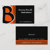 モノグラムのモダンな専門のはっきりしたで粋な殴打 名刺 (正面/裏面)