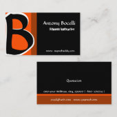 モノグラムのモダンな専門のはっきりしたで粋な殴打 名刺 (正面/裏面)