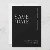 モノグラムのモダンな結婚式 セーブザデート (正面)